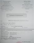 Certificat d'imposition